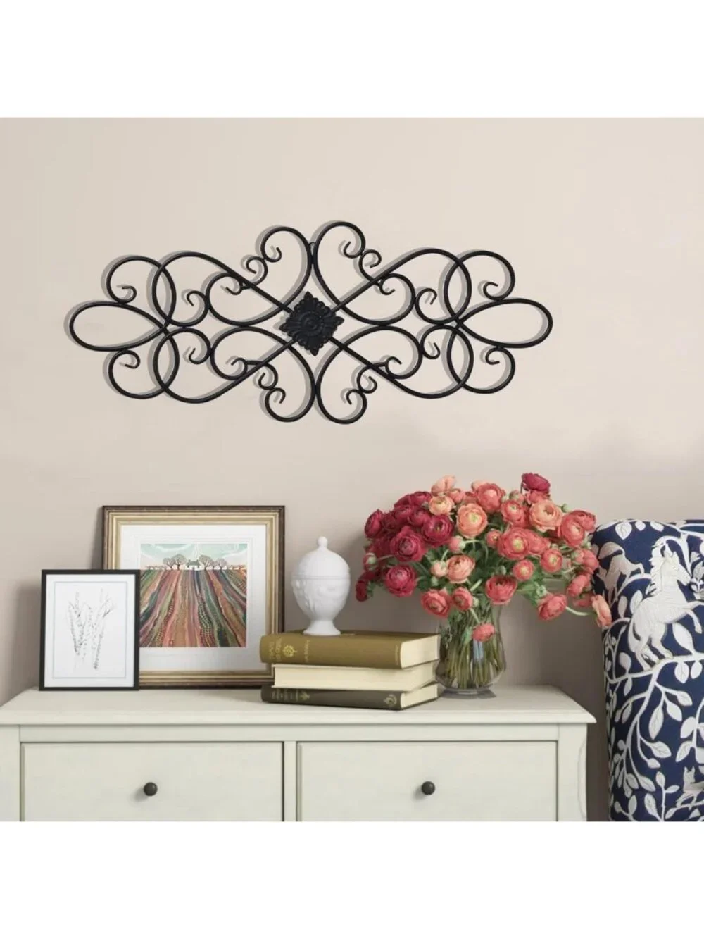 Elegant Black Wrought Iron Wall Art | 32